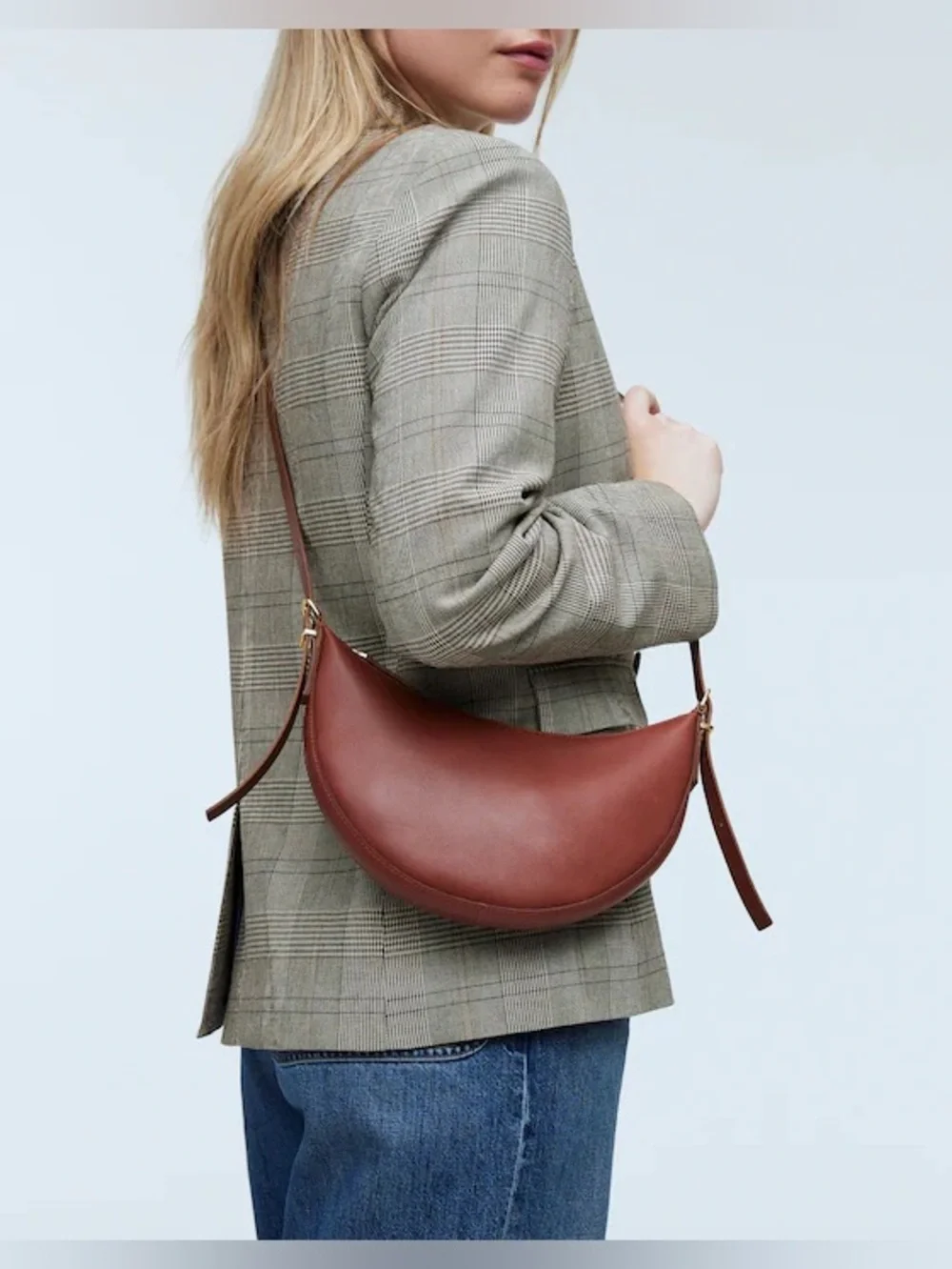 Madewell, The Essential Convertible Top Handle Crossbody Mini Bag. Warm Cinnamon